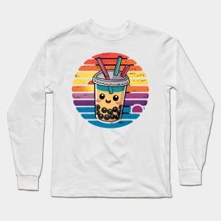 Kawaii boba tea Long Sleeve T-Shirt